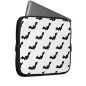 Halloween, Fledermausmuster, Trick oder Trete, Boo Laptopschutzhülle (Vorne Rechts)