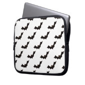 Halloween, Fledermausmuster, Trick oder Trete, Boo Laptopschutzhülle (Vorderseite Links)