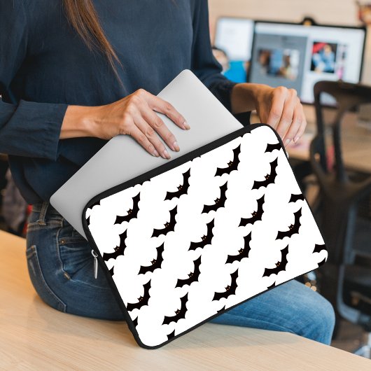Halloween, Fledermausmuster, Trick oder Trete, Boo Laptopschutzhülle