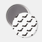 Halloween, Fledermausmuster, Trick oder Trete, Boo Magnet (Vorderseite/Rückseite)
