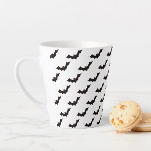 Halloween, Fledermausmuster, Trick oder Trete, Boo Milchtasse