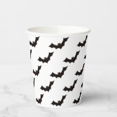 Halloween, Fledermausmuster, Trick oder Trete, Boo Pappbecher (Links)