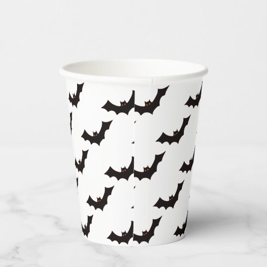 Halloween, Fledermausmuster, Trick oder Trete, Boo Pappbecher (Rechts)