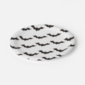 Halloween, Fledermausmuster, Trick oder Trete, Boo Pappteller (Schrägansicht)