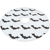 Halloween, Fledermausmuster, Trick oder Trete, Boo Polyester Weihnachtsbaumdecke (Schrägansicht)