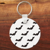 Halloween, Fledermausmuster, Trick oder Trete, Boo Schlüsselanhänger (Vorderseite)