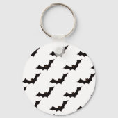 Halloween, Fledermausmuster, Trick oder Trete, Boo Schlüsselanhänger (Rückseite)