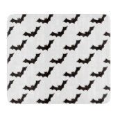 Halloween, Fledermausmuster, Trick oder Trete, Boo Schneidebrett (Vorderseite)