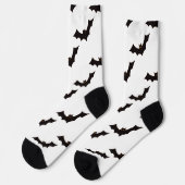 Halloween, Fledermausmuster, Trick oder Trete, Boo Socken (Linkes Detail)
