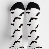 Halloween, Fledermausmuster, Trick oder Trete, Boo Socken (Oben)