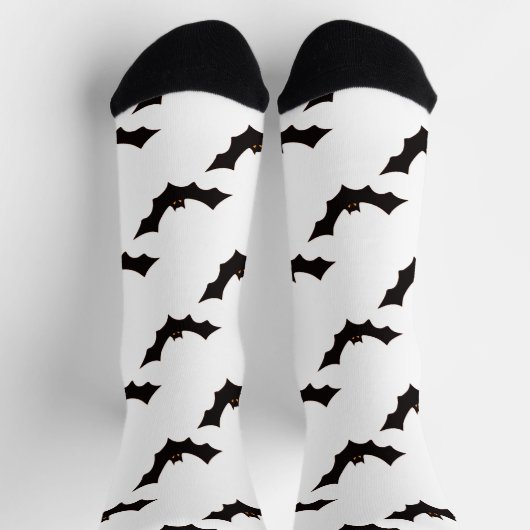 Halloween, Fledermausmuster, Trick oder Trete, Boo Socken (Oben)