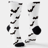 Halloween, Fledermausmuster, Trick oder Trete, Boo Socken (Gewinkelt)