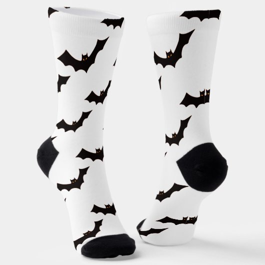 Halloween, Fledermausmuster, Trick oder Trete, Boo Socken (Gewinkelt)