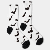 Halloween, Fledermausmuster, Trick oder Trete, Boo Socken (Rechts)