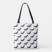 Halloween, Fledermausmuster, Trick oder Trete, Boo Tasche (Rückseite)