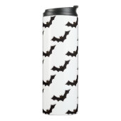 Halloween, Fledermausmuster, Trick oder Trete, Boo Thermosbecher (Nach links gedreht)