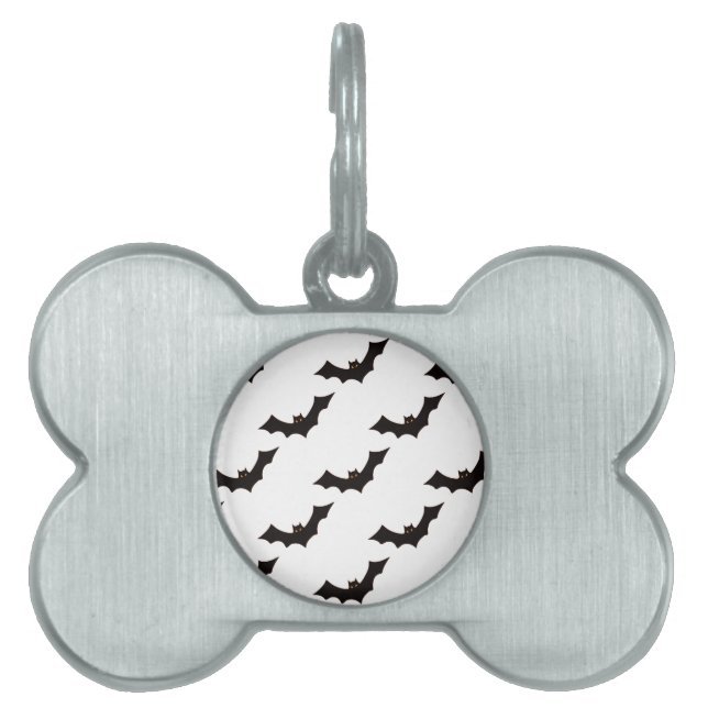 Halloween, Fledermausmuster, Trick oder Trete, Boo Tiermarke (Vorderseite)