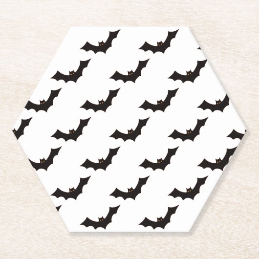 Halloween, Fledermausmuster, Trick oder Trete, Boo Untersetzer (Vorderseite)