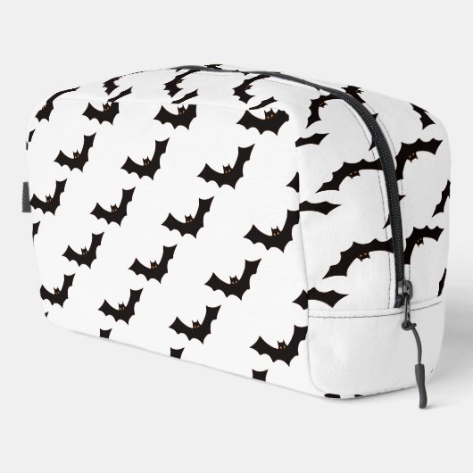 Halloween, Fledermausmuster, Trick oder Trete, Boo Waschbeutel (Rechte Ecke)