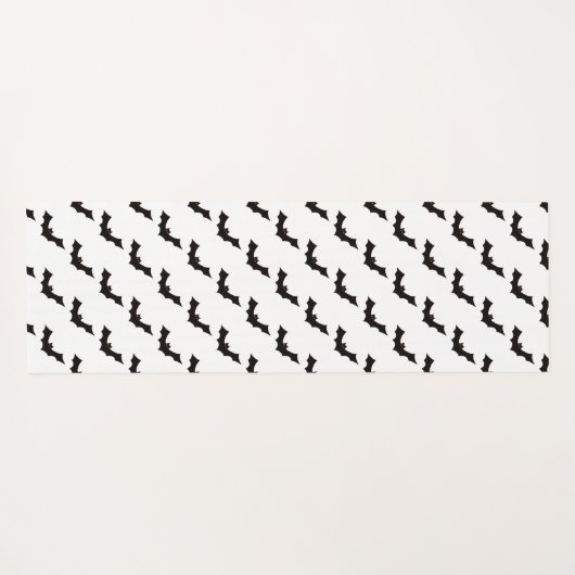 Halloween, Fledermausmuster, Trick oder Trete, Boo Yogamatte (Rückseite (Horizontal))