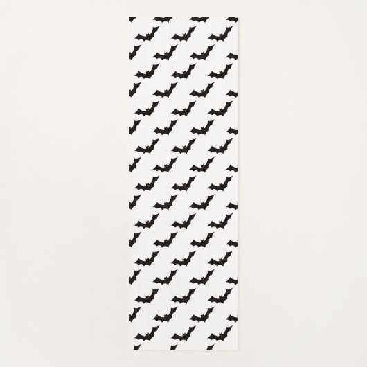 Halloween, Fledermausmuster, Trick oder Trete, Boo Yogamatte (Vorderseite)