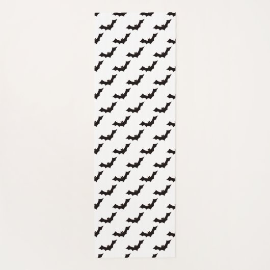 Halloween, Fledermausmuster, Trick oder Trete, Boo Yogamatte (Rückseite)