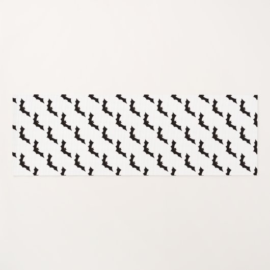 Halloween, Fledermausmuster, Trick oder Trete, Boo Yogamatte (Vorderseite (Horizontal))