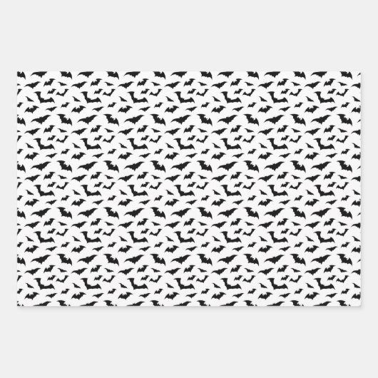 Halloween-Fledermauszettel Geschenkpapier Set (Vorderseite 3)