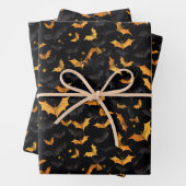 Halloween-Fledermauszettel Geschenkpapier Set (Beispiel)