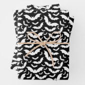 Halloween-Fledermauszettel Geschenkpapier Set (Beispiel)