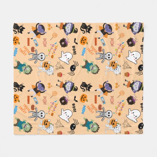 Halloween Fleece Blanket (Vorderseite (Horizontal))