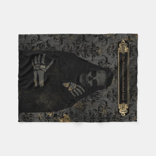 Halloween | Fleece Blanket | Grimischer Sensenmann (Vorderseite (Horizontal))