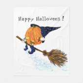 Halloween Fleece Blanket Hexenkürbis (Vorderseite)