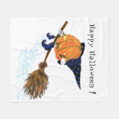 Halloween Fleece Blanket Hexenkürbis (Vorderseite (Horizontal))