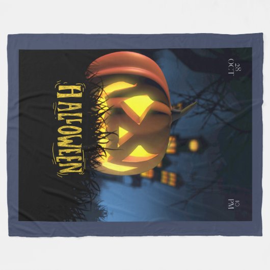 Halloween Fleece Blankets (Vorderseite (Horizontal))