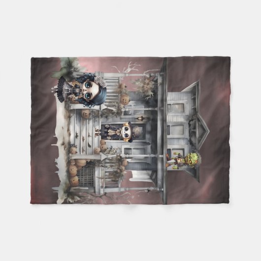 Halloween Fleecedecke (Vorderseite (Horizontal))
