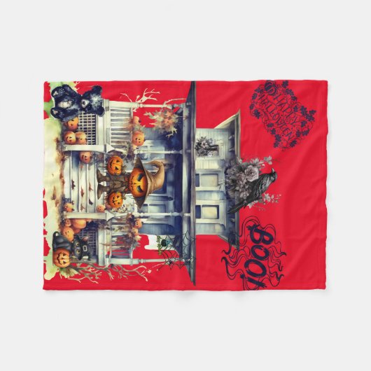 Halloween Fleecedecke (Vorderseite (Horizontal))