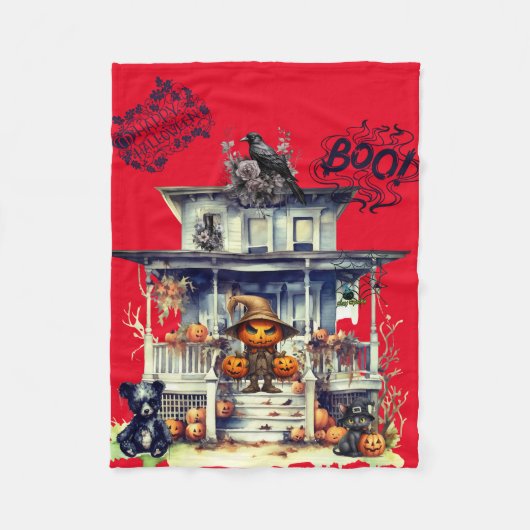 Halloween Fleecedecke (Vorderseite)