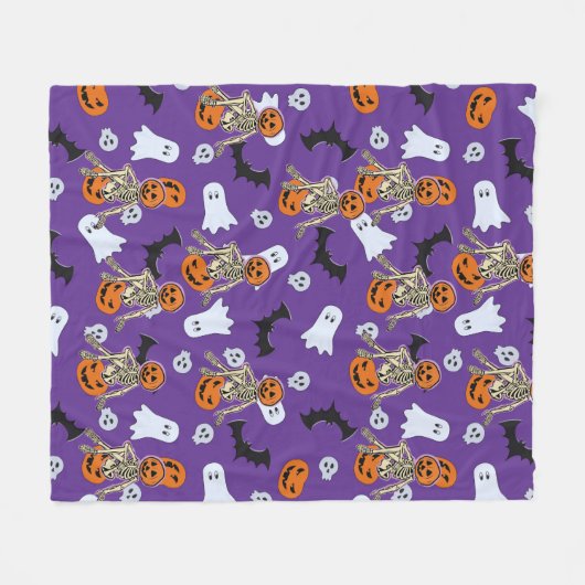 Halloween Fleecedecke (Vorderseite (Horizontal))