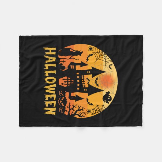 Halloween Fleecedecke (Vorderseite (Horizontal))