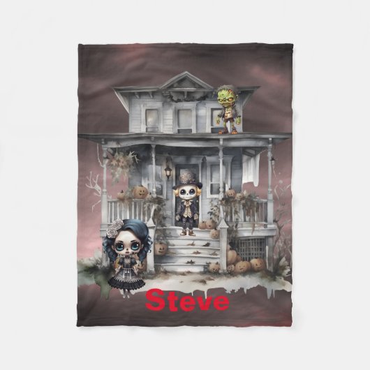 Halloween Fleecedecke (Vorderseite)