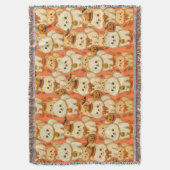 Halloween Fleecedeken – Schattige Pomeranians Decke (Vorderseite Vertikal)