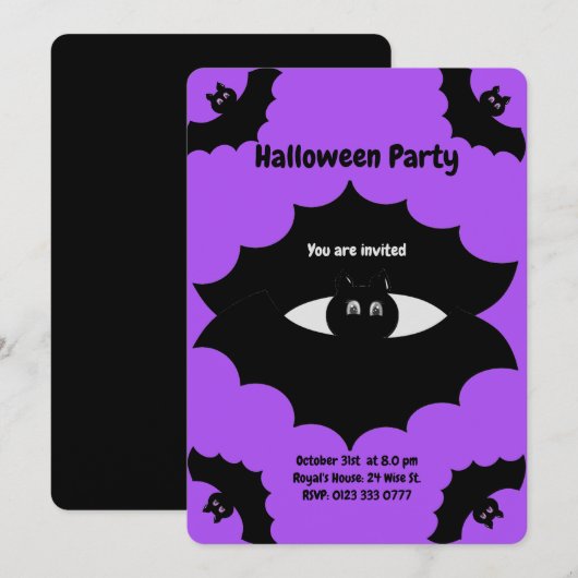 Halloween-Fleet Einladung (Vorne/Hinten)