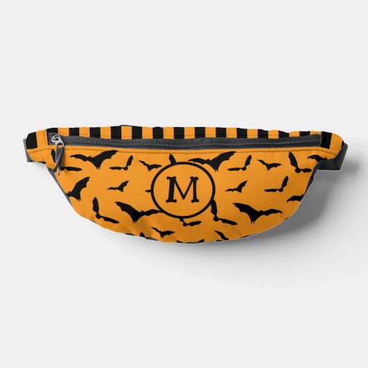 Halloween Flex Pattern Orange Black Monogram Bauchtasche (Ablage )