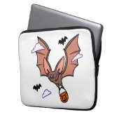 Halloween fliegende Fledermaus süß Laptopschutzhülle (Vorderseite Links)