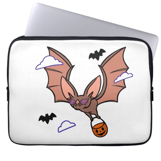 Halloween fliegende Fledermaus süß Laptopschutzhülle (Vorderseite)
