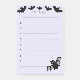 Halloween fliegende Fledermäuse auf periwinkle To- Post-it Klebezettel