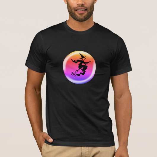 Halloween fliegendes witziges lustiges Kostüm T-Shirt (Vorderseite)