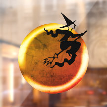 Halloween Fliegenwitz auf goldener Vollmondspauke