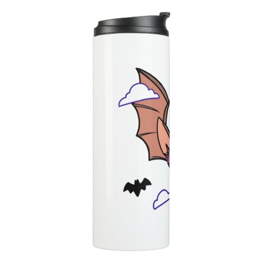 Halloween-Flieger niedlich Thermosbecher (Nach links gedreht)